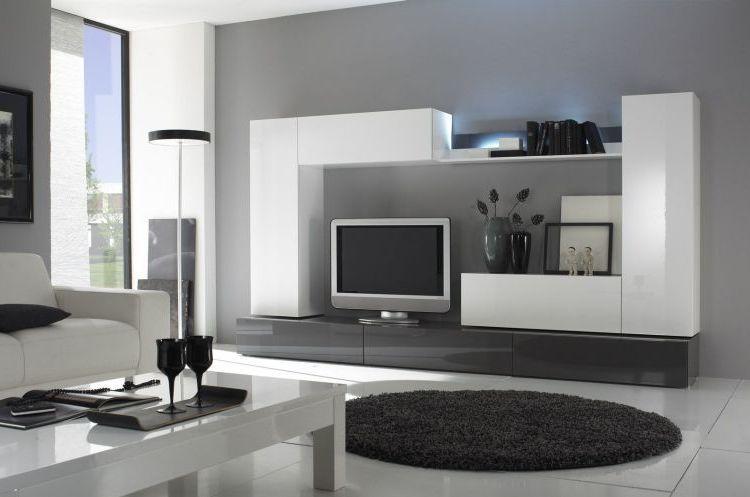 Mobilier living cu spații pentru decor și TV